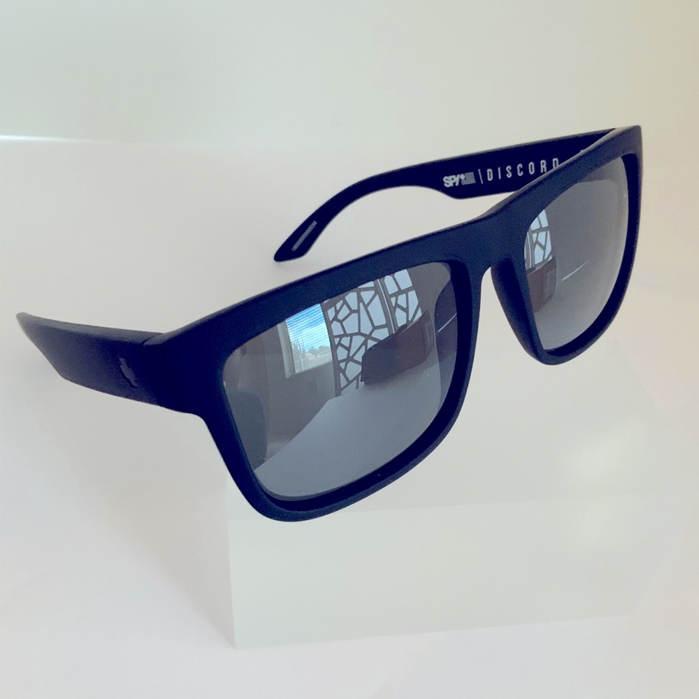 Spy Matte Black Discord Sosi Mirrored Sunglass NWT